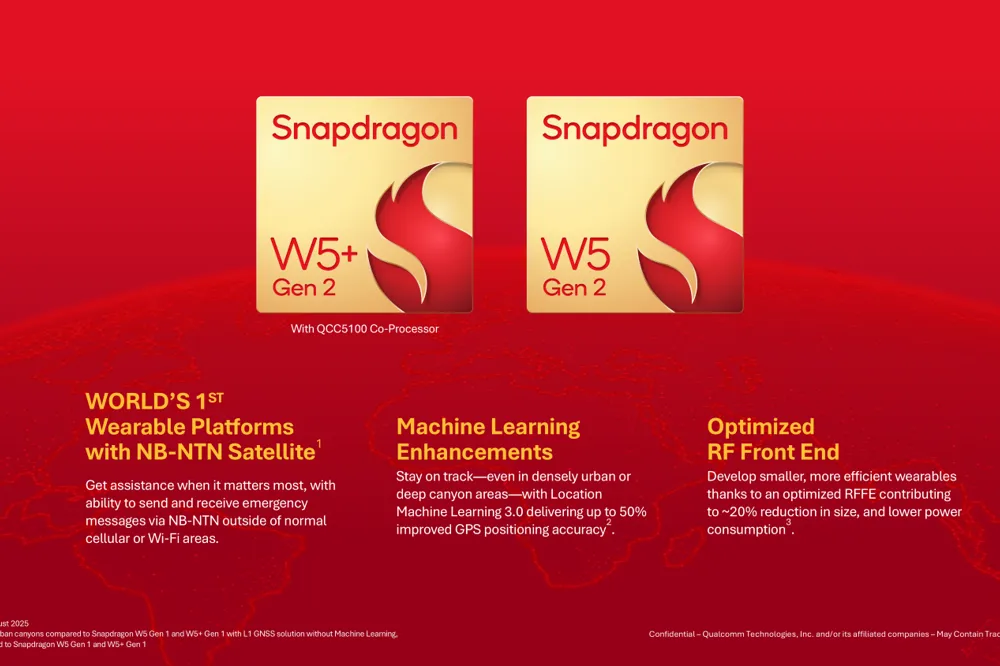 스냅드래곤 W5+ Gen 2/W5 Gen 2 웨어러블 플랫폼